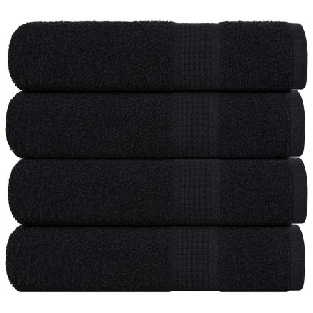 Toallas de ducha 4 uds 100% algodón negro 70x140 cm 360 gsm de , Toallas - Ref: Foro24-136954, Precio: 36,03 €, Descuento: %