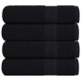 Toallas de ducha 4 uds 100% algodón negro 70x140 cm 360 gsm de , Toallas - Ref: Foro24-136954, Precio: 36,03 €, Descuento: %
