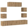 Mueble para TV de pared madera contrachapada artesanal 7 piezas de , Muebles TV - Ref: Foro24-3329016, Precio: 269,43 €, Desc...