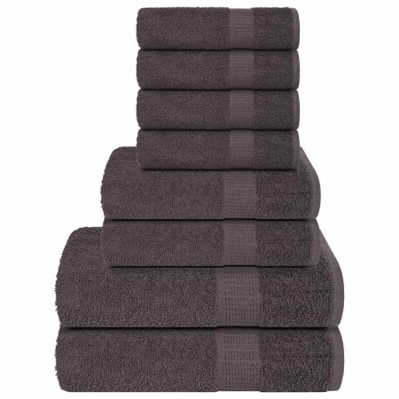 Juego de toallas 8 piezas 100% algodón antracita 360 gsm de , Toallas de baño y manoplas - Ref: Foro24-137062, Precio: 33,42 ...