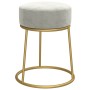 Hocker redondo gris claro terciopelo de , Taburetes y sillas plegables - Ref: Foro24-340255, Precio: 42,71 €, Descuento: %