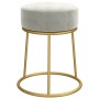 Hocker redondo gris claro terciopelo de , Taburetes y sillas plegables - Ref: Foro24-340255, Precio: 42,71 €, Descuento: %