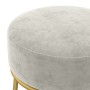Hocker redondo gris claro terciopelo de , Taburetes y sillas plegables - Ref: Foro24-340255, Precio: 42,71 €, Descuento: %