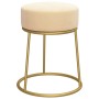 Hocker redondo terciopelo albaricoque de , Taburetes y sillas plegables - Ref: Foro24-340257, Precio: 45,57 €, Descuento: %