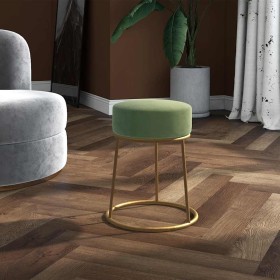 Hocker redondo verde mostaza terciopelo de , Taburetes y sillas plegables - Ref: Foro24-340262, Precio: 48,50 €, Descuento: %
