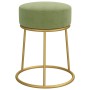 Hocker redondo verde mostaza terciopelo de , Taburetes y sillas plegables - Ref: Foro24-340262, Precio: 48,50 €, Descuento: %