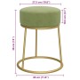 Hocker redondo verde mostaza terciopelo de , Taburetes y sillas plegables - Ref: Foro24-340262, Precio: 48,50 €, Descuento: %