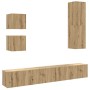 Mueble para TV de pared madera contrachapada artesanal 5 piezas de , Muebles TV - Ref: Foro24-3329000, Precio: 224,68 €, Desc...