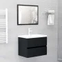 Black engineered wood cabinet with sink by vidaXL, bathroom vanities - Ref: Foro24-3071631, Price: 186,86 €, Discount: %