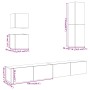Mueble para TV de pared madera contrachapada artesanal 5 piezas de , Muebles TV - Ref: Foro24-3329000, Precio: 224,68 €, Desc...