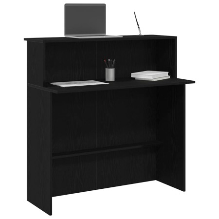 Mostrador de recepción negro 100x50x103,5 cm madera ingeniería de , Escritorios - Ref: Foro24-859025, Precio: 139,76 €, Descu...