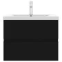 Black engineered wood cabinet with sink by vidaXL, bathroom vanities - Ref: Foro24-3071631, Price: 186,86 €, Discount: %