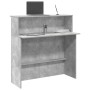 Mostrador de recepción gris hormigón 100x50x103,5 cm de , Escritorios - Ref: Foro24-859027, Precio: 125,85 €, Descuento: %
