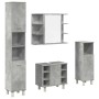 Juego muebles de baño 4 pzas madera contrachapada gris hormigón de , Muebles de baño - Ref: Foro24-3324850, Precio: 215,31 €,...