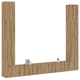 Muebles de TV de pared 6 uds madera ingeniería roble artesanal de , Muebles TV - Ref: Foro24-3328988, Precio: 373,49 €, Descu...