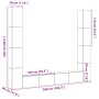 Muebles de TV de pared 6 uds madera ingeniería roble artesanal de , Muebles TV - Ref: Foro24-3328988, Precio: 373,49 €, Descu...