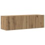 Muebles de TV de pared 3 uds madera ingeniería roble artesanal de , Muebles TV - Ref: Foro24-3328962, Precio: 147,44 €, Descu...