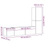 Muebles de TV de pared 3 uds madera ingeniería roble artesanal de , Muebles TV - Ref: Foro24-3328962, Precio: 147,44 €, Descu...