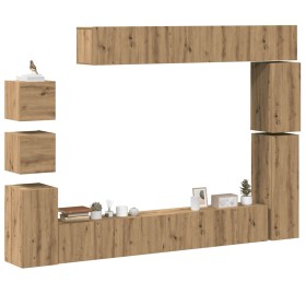Mueble para TV de pared madera contrachapada artesanal 9 piezas de , Muebles TV - Ref: Foro24-3329158, Precio: 461,16 €, Desc...