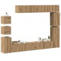 Mueble para TV de pared madera contrachapada artesanal 9 piezas de , Muebles TV - Ref: Foro24-3329158, Precio: 461,16 €, Desc...
