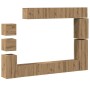 Mueble para TV de pared madera contrachapada artesanal 9 piezas de , Muebles TV - Ref: Foro24-3329158, Precio: 461,16 €, Desc...