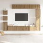 Mueble para TV de pared madera contrachapada artesanal 9 piezas de , Muebles TV - Ref: Foro24-3329158, Precio: 461,16 €, Desc...