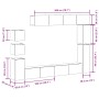 Mueble para TV de pared madera contrachapada artesanal 9 piezas de , Muebles TV - Ref: Foro24-3329158, Precio: 461,16 €, Desc...
