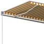 Toldo de pie automático amarillo y blanco 400x300 cm de vidaXL, Toldos - Ref: Foro24-3069748, Precio: 526,82 €, Descuento: %