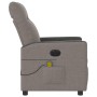 Sillón reclinable de masaje eléctrico tela gris taupe de , Sillones - Ref: Foro24-3324050, Precio: 268,90 €, Descuento: %