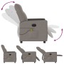 Sillón reclinable de masaje eléctrico tela gris taupe de , Sillones - Ref: Foro24-3324050, Precio: 268,90 €, Descuento: %