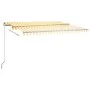 Toldo de pie automático amarillo y blanco 400x300 cm de vidaXL, Toldos - Ref: Foro24-3069748, Precio: 526,82 €, Descuento: %