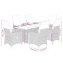 Set comedor de jardín 7 pzas con cojines ratán sintético marrón de , Conjuntos de jardín - Ref: Foro24-3276776, Precio: 861,3...