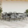 Juego comedor jardín 9 pzas cojines ratán sintético vidrio gris de , Conjuntos de jardín - Ref: Foro24-3334484, Precio: 673,1...