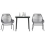 Juego comedor jardín 3 pzas cojines ratán sintético vidrio gris de , Conjuntos de jardín - Ref: Foro24-3334478, Precio: 223,7...