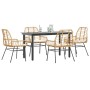 Juego de comedor jardín 5 piezas cojines ratán sintético marrón de , Conjuntos de jardín - Ref: Foro24-3334557, Precio: 364,6...