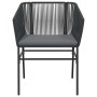 Set comedor jardín 3 pzas cojines ratán sintético vidrio negro de , Conjuntos de jardín - Ref: Foro24-3334611, Precio: 223,47...