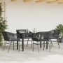 Juego de comedor jardín 5 piezas cojines ratán sintético negro de , Conjuntos de jardín - Ref: Foro24-3334613, Precio: 389,33...