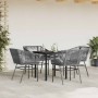 Juego comedor jardín 5 pzas cojines ratán sintético vidrio gris de , Conjuntos de jardín - Ref: Foro24-3334626, Precio: 372,9...