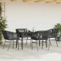 Juego de comedor jardín 5 piezas cojines ratán sintético negro de , Conjuntos de jardín - Ref: Foro24-3334515, Precio: 386,44...
