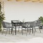 Juego comedor jardín 5 pzas cojines ratán sintético vidrio gris de , Conjuntos de jardín - Ref: Foro24-3334529, Precio: 407,4...