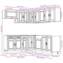 Mueble cocina Porto roble ahumado 11 pzas madera contrachapada de , Armarios de cocina - Ref: Foro24-3314936, Precio: 727,06 ...