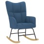 Sillón mecedora con taburete tela azul de , Mecedoras - Ref: Foro24-4016808, Precio: 140,54 €, Descuento: %