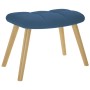 Sillón mecedora con taburete tela azul de , Mecedoras - Ref: Foro24-4016808, Precio: 140,54 €, Descuento: %