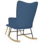 Sillón mecedora con taburete tela azul de , Mecedoras - Ref: Foro24-4016808, Precio: 140,54 €, Descuento: %
