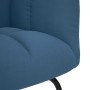 Sillón mecedora con taburete tela azul de , Mecedoras - Ref: Foro24-4016808, Precio: 140,54 €, Descuento: %