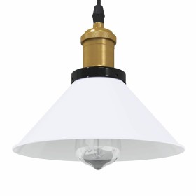Lámpara colgante regulable altura E27 blanco brillante Ø 22cm de , Lámparas - Ref: Foro24-4103450, Precio: 29,10 €, Descuento: %