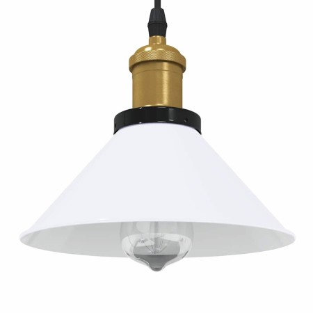 Lámpara colgante regulable altura E27 blanco brillante Ø 22cm de , Lámparas - Ref: Foro24-4103450, Precio: 29,10 €, Descuento: %