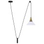 Lámpara colgante regulable altura E27 blanco brillante Ø 22cm de , Lámparas - Ref: Foro24-4103450, Precio: 29,10 €, Descuento: %