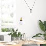 Lámpara colgante regulable altura E27 blanco brillante Ø 22cm de , Lámparas - Ref: Foro24-4103450, Precio: 29,10 €, Descuento: %