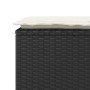 Banco de jardín con cojín ratán sintético negro 110x40x44 cm de , Bancos de jardín - Ref: Foro24-4104145, Precio: 102,87 €, D...